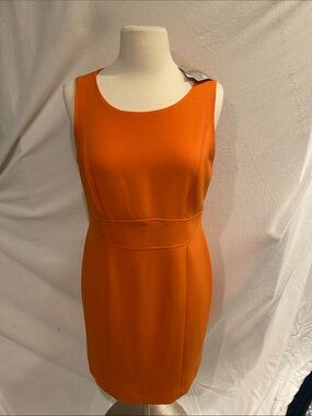 KasperSleeveless Orange Sheath Dress